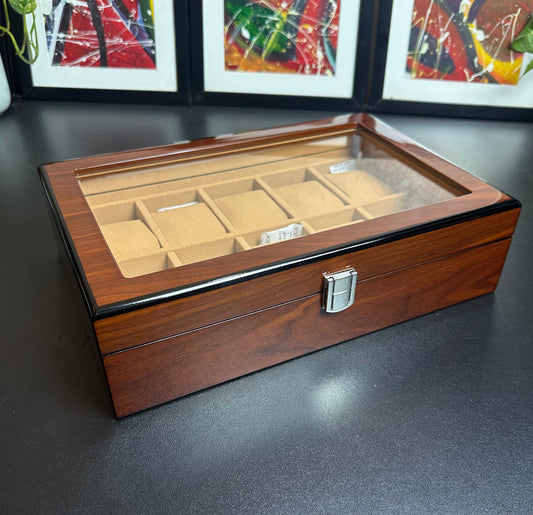 10 slot premium quality wood made watch organizer box