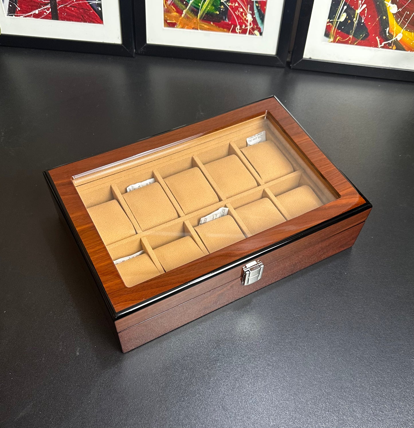 10 slot premium quality wood made watch organizer box