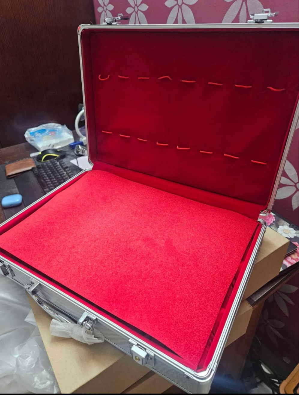 Medetai Luxury 15+8 Aluminium Leather Watch Box  Display Storage Case