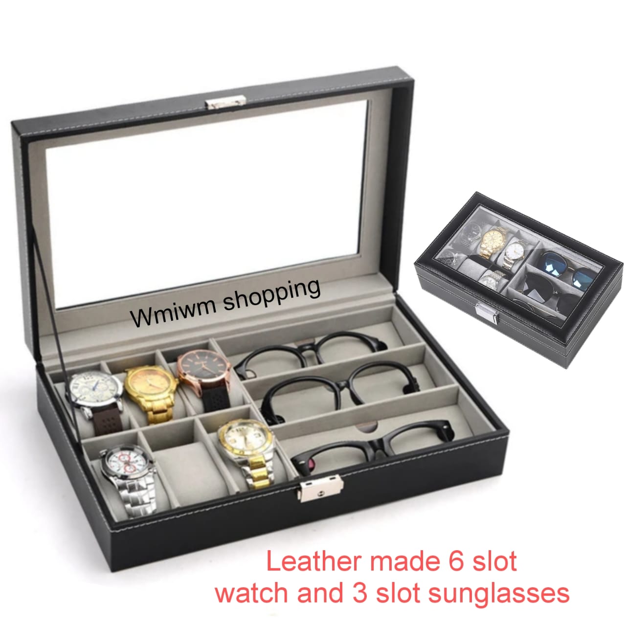 Watch and sunglasses organizer box