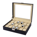 PU leather MADE 18 slot watch organizer box