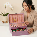 Premium Jewelry Storage Combo Box with 4 Bangle Rolls | Necklace, Ring, Earring & Pendant Organizer | প্রিমিয়াম জুয়েলারি কম্বো বক্স ৪ রোল সহ