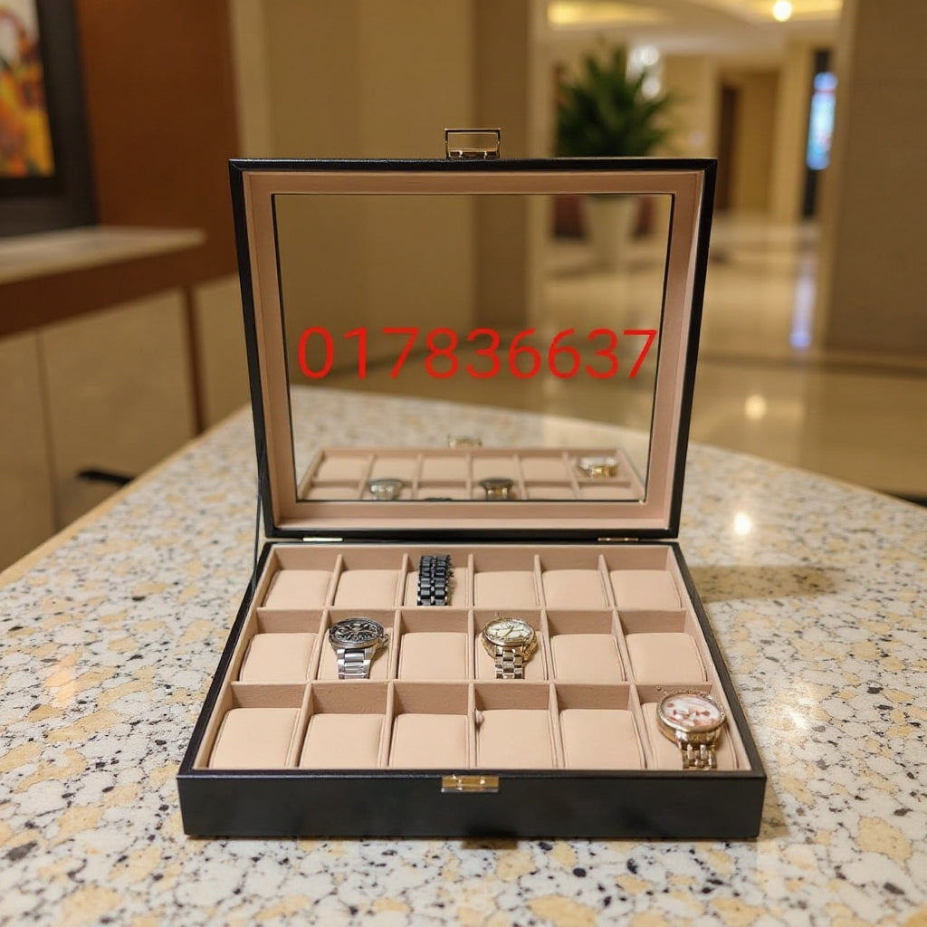 18 Slot leather made Premium Quality watch box