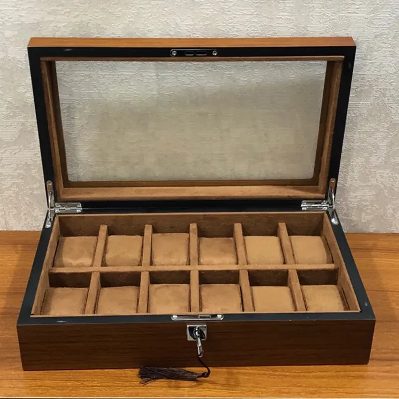 key system 12 slot premium quality wood made watch organizer box