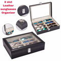 8 slot leather made Premium Luxury sunglasses organizer box