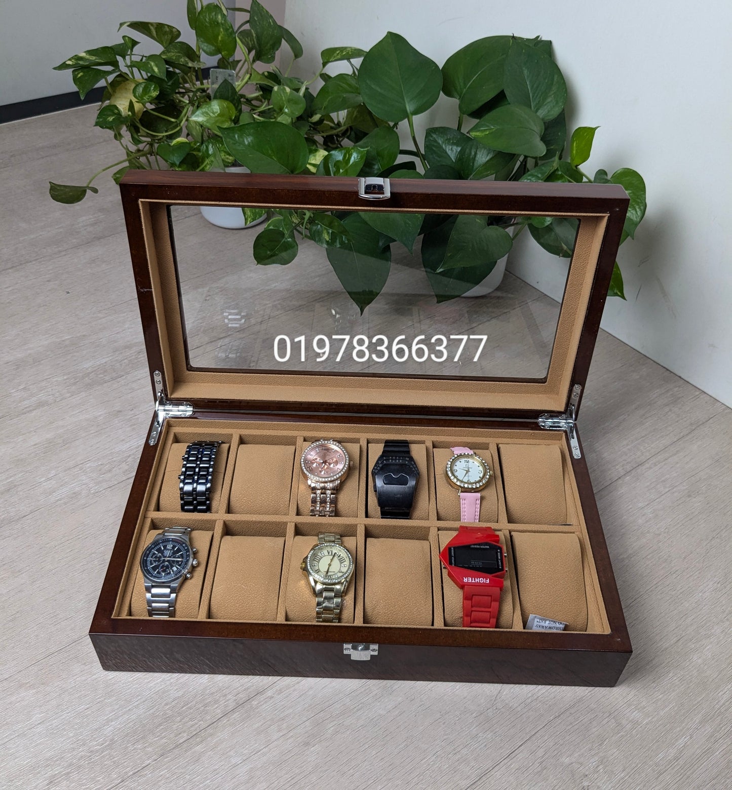 12 slot wood made Premium Quality watch organizer box ( Watch Accessories )
