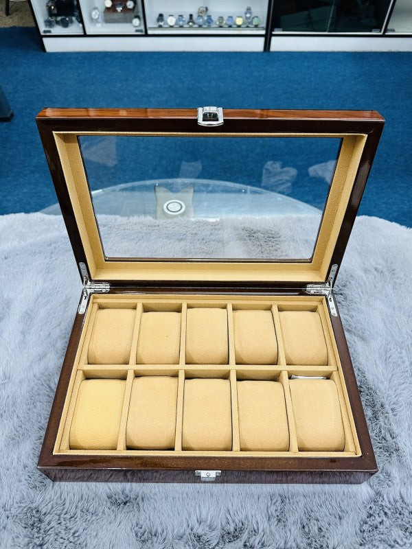 10 slot premium quality wood made watch organizer box