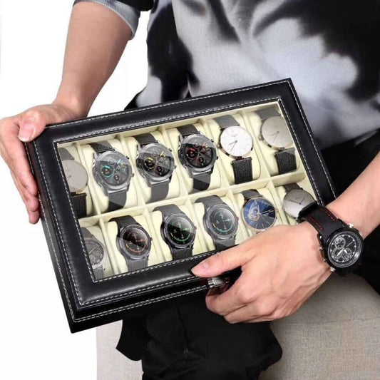 PU leather made watch box ( 12 slot)