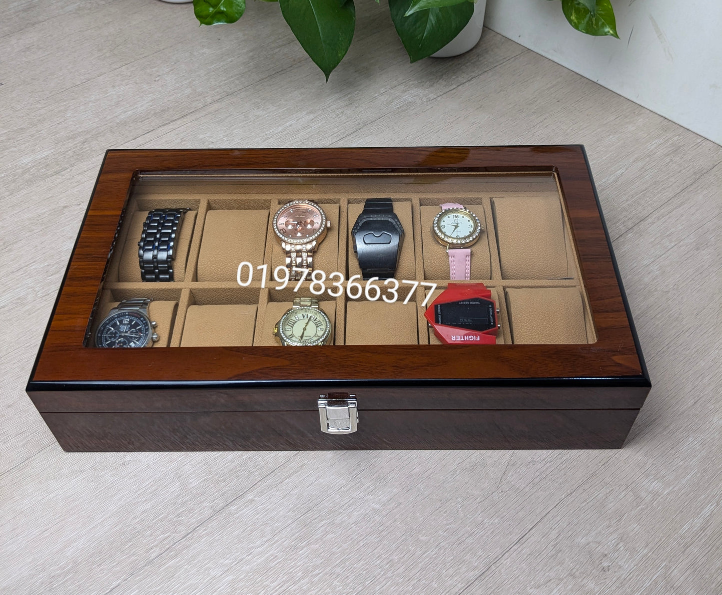 12 slot wood made Premium Quality watch organizer box ( Watch Accessories )