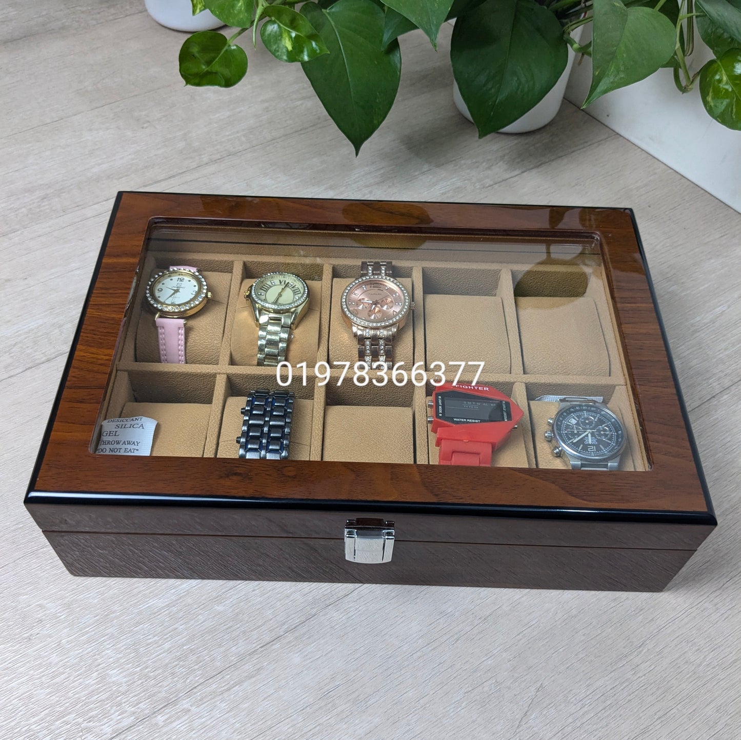 10 slot premium quality wood made watch organizer box