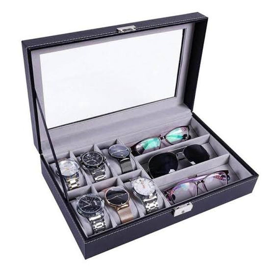 PU leather made watch and sunglasses box.