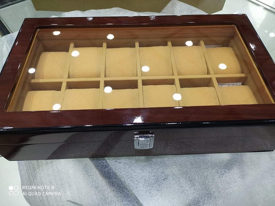 12 slot wood made Premium Quality watch organizer box ( Watch Accessories )