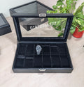 Full black color leather made Premium Luxury watch box ( 3,4,5,6,8,10,12 & 18 slot )