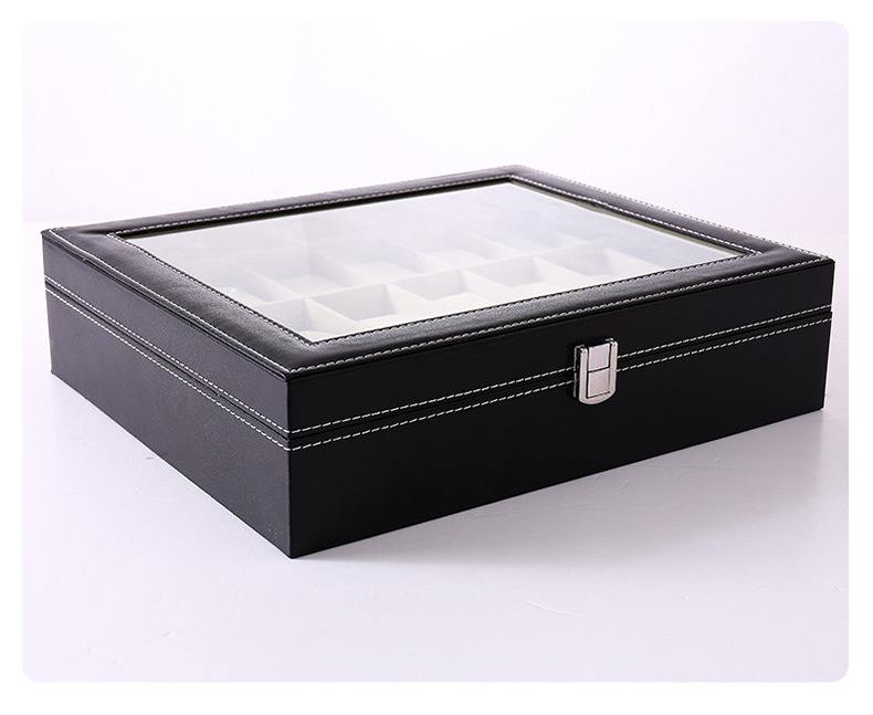 PU leather MADE 18 slot watch organizer box