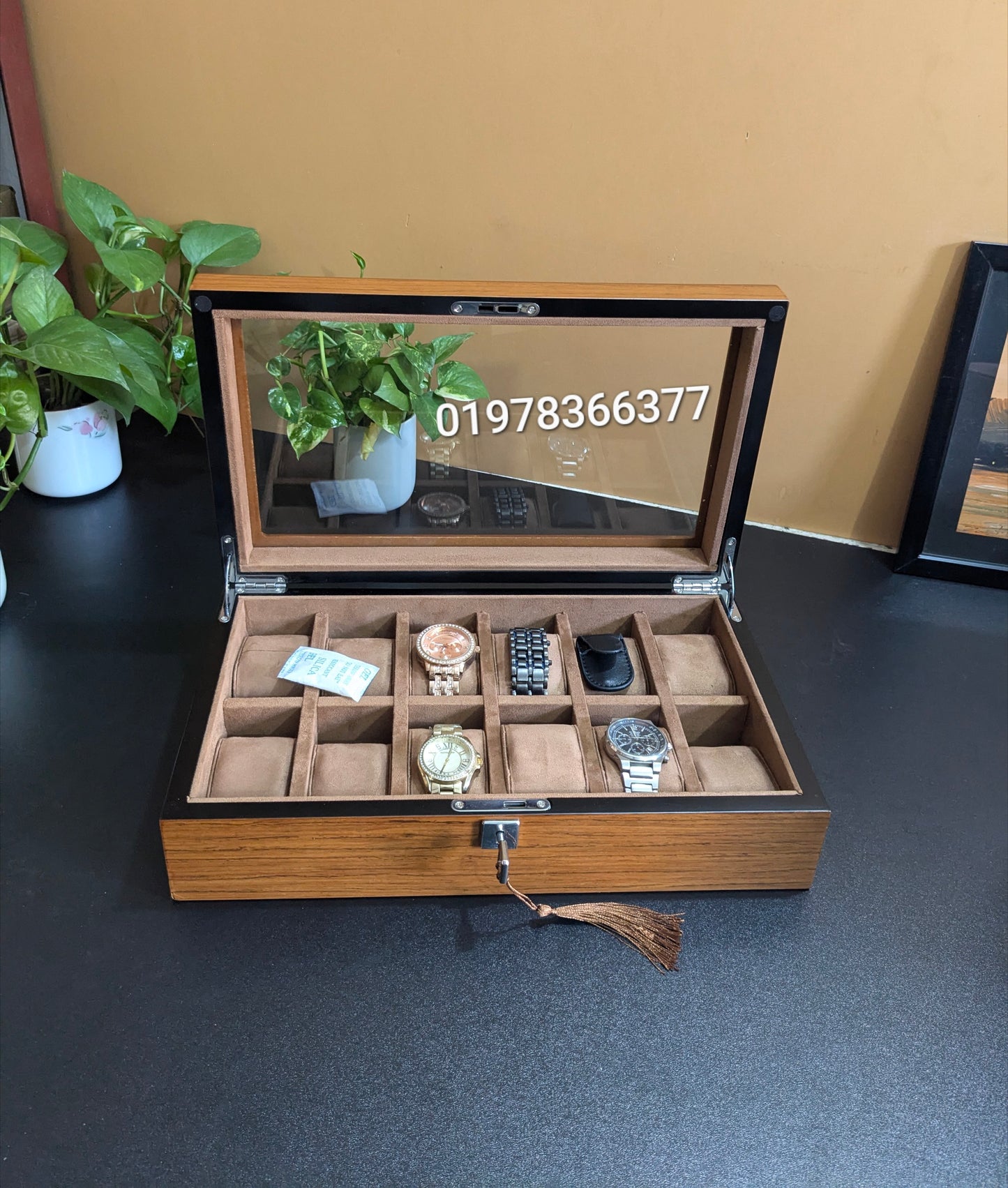 Wood Made key system 12 slot premium quality watch Storage box
