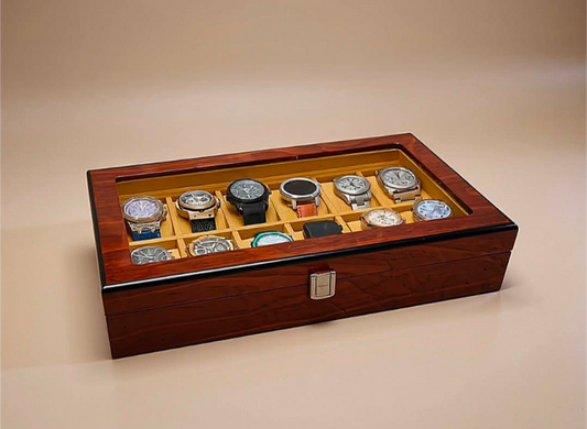 12 slot wood made Premium Quality watch organizer box ( Watch Accessories )