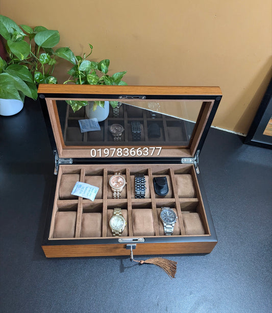 Wood Made key system 12 slot premium quality watch Storage box